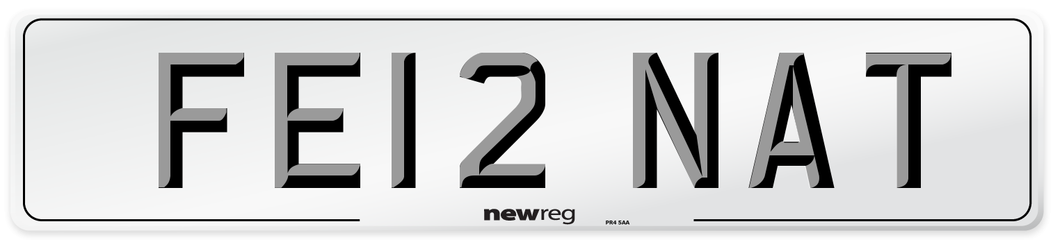 FE12 NAT Number Plate from New Reg